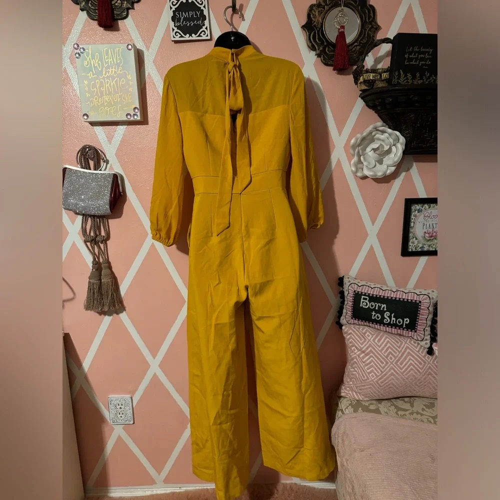 New York & Company Yellow Jumpsuit - Picture 4 of 7